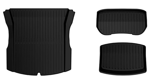 Model 3 Highland 2024: TPE Frunk & Trunk Mats Set (3 PCs)